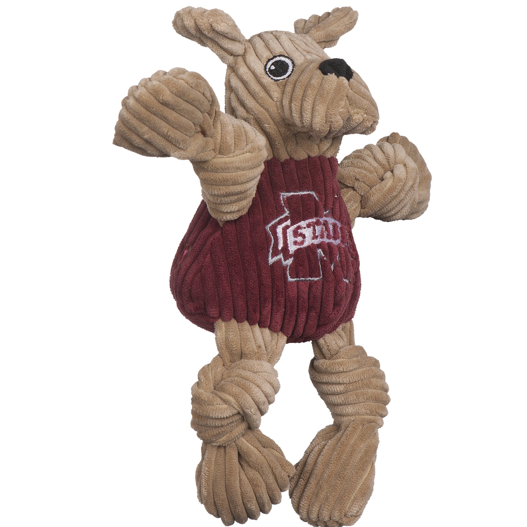 Dog Toy NCAA Mississippi State University Bully the Bulldog - close up product image for dog toy