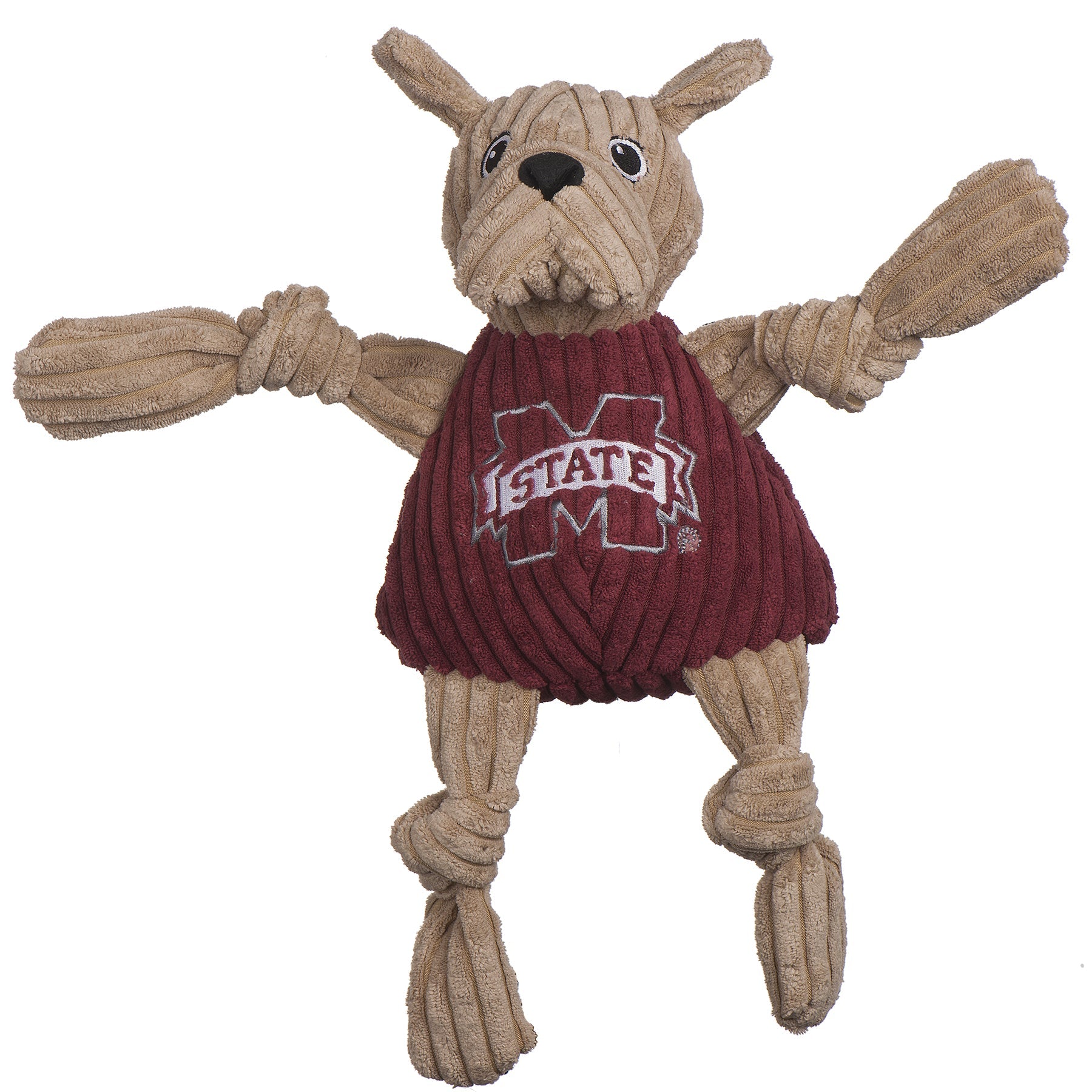 Dog Toy NCAA Mississippi State University Bully the Bulldog - size and texture image for dog toy