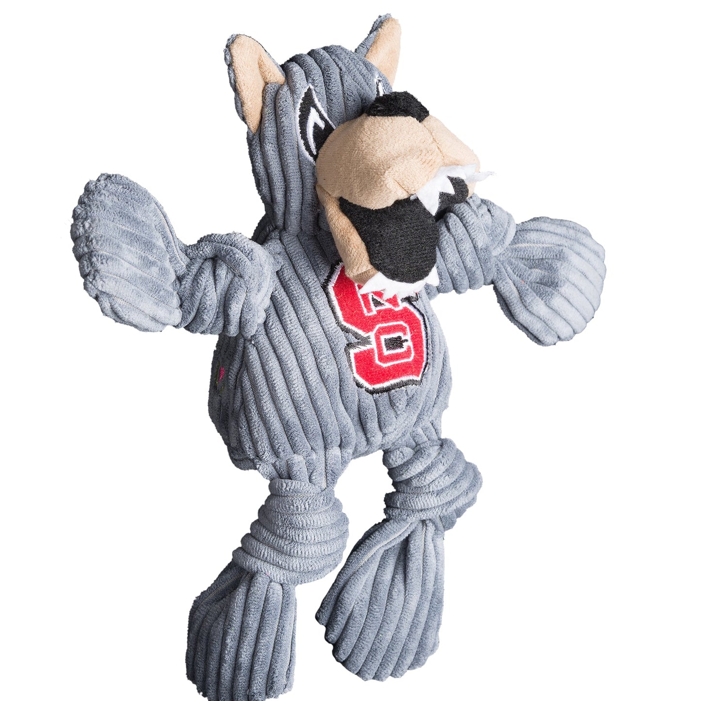 Dog Toy NCAA North Carolina State University Mr Wuf Knottie - lifestyle product image for dog toy