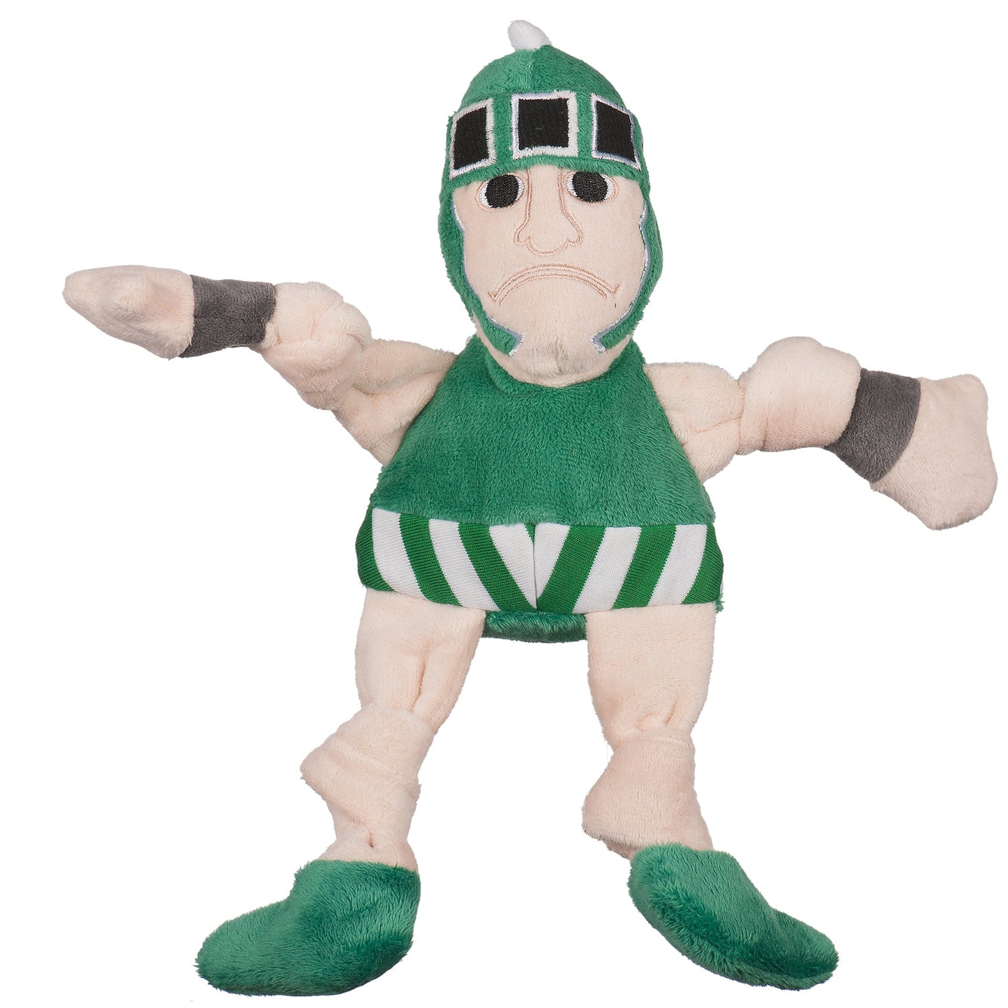 Dog Toy NCAA Michigan State University Sparty Knottie Plush - lifestyle product image for dog toy