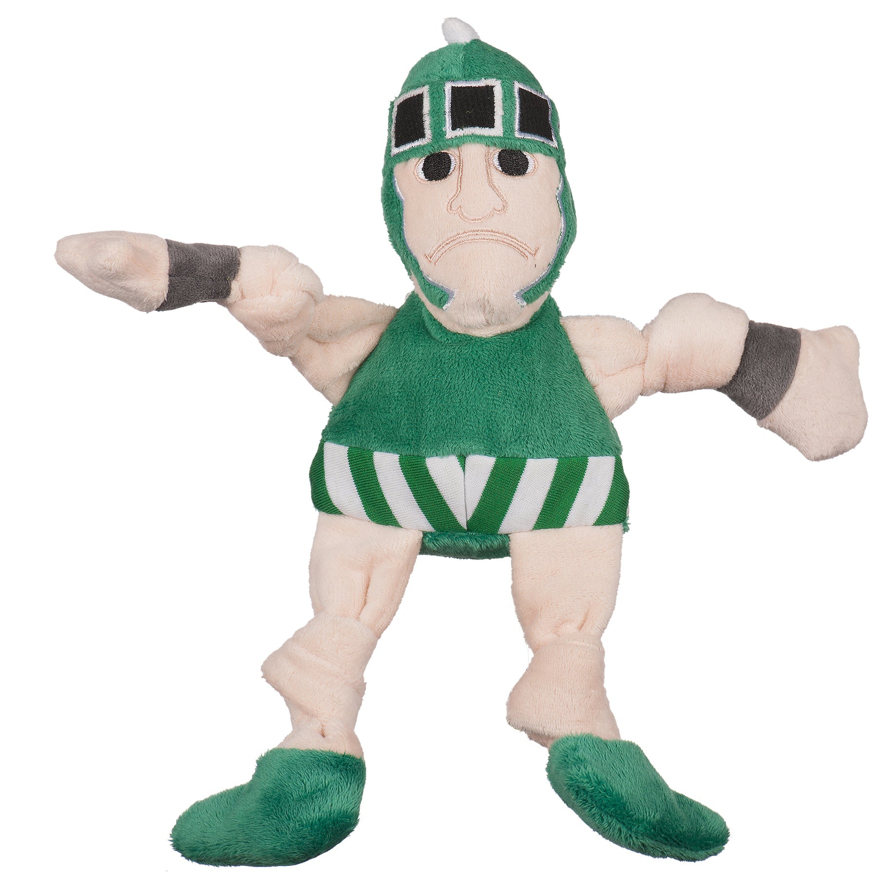 Dog Toy NCAA Michigan State University Sparty Knottie Plush - lifestyle product image for dog toy