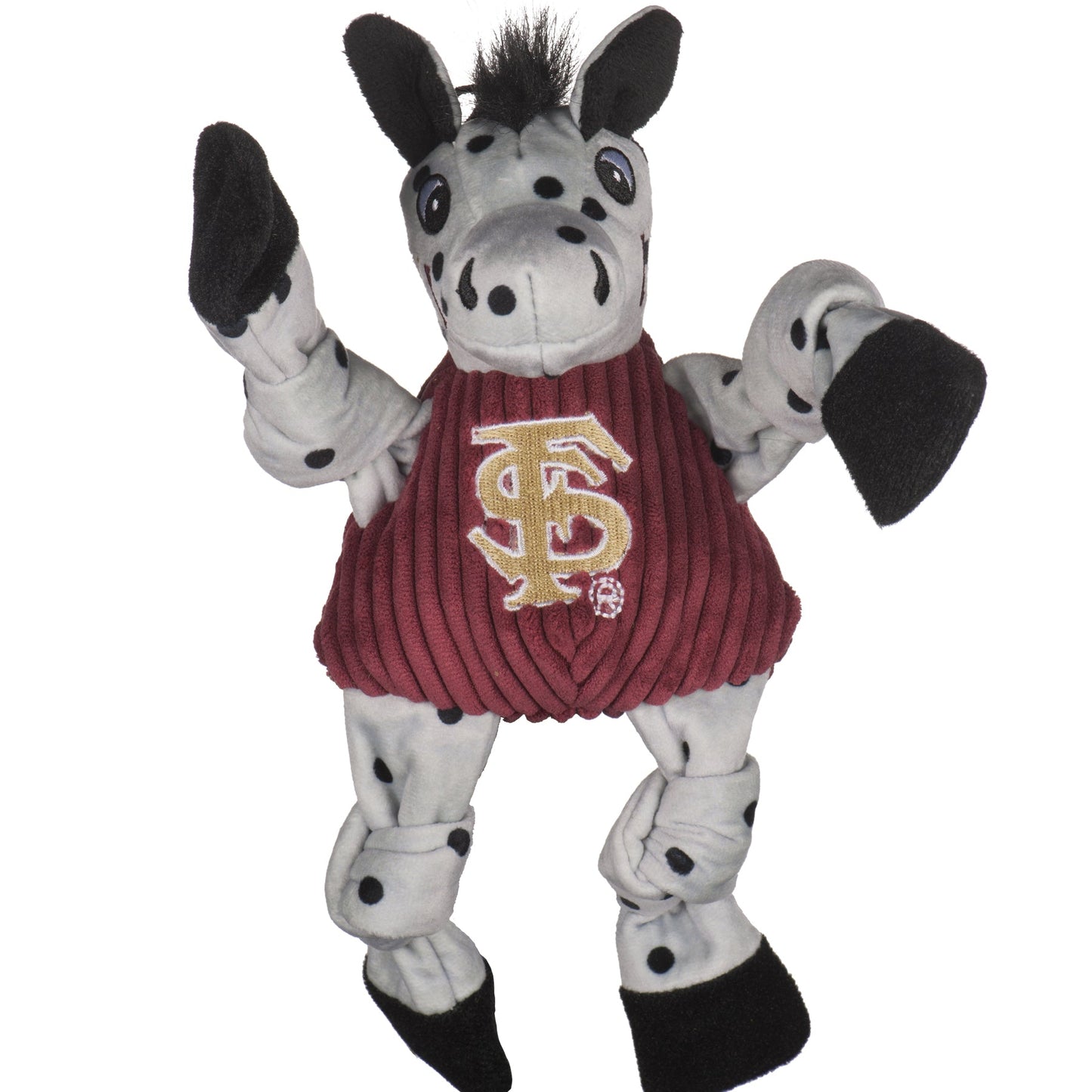Dog Toy NCAA Florida State University Cimarron Knottie Plush - lifestyle product image for dog toy