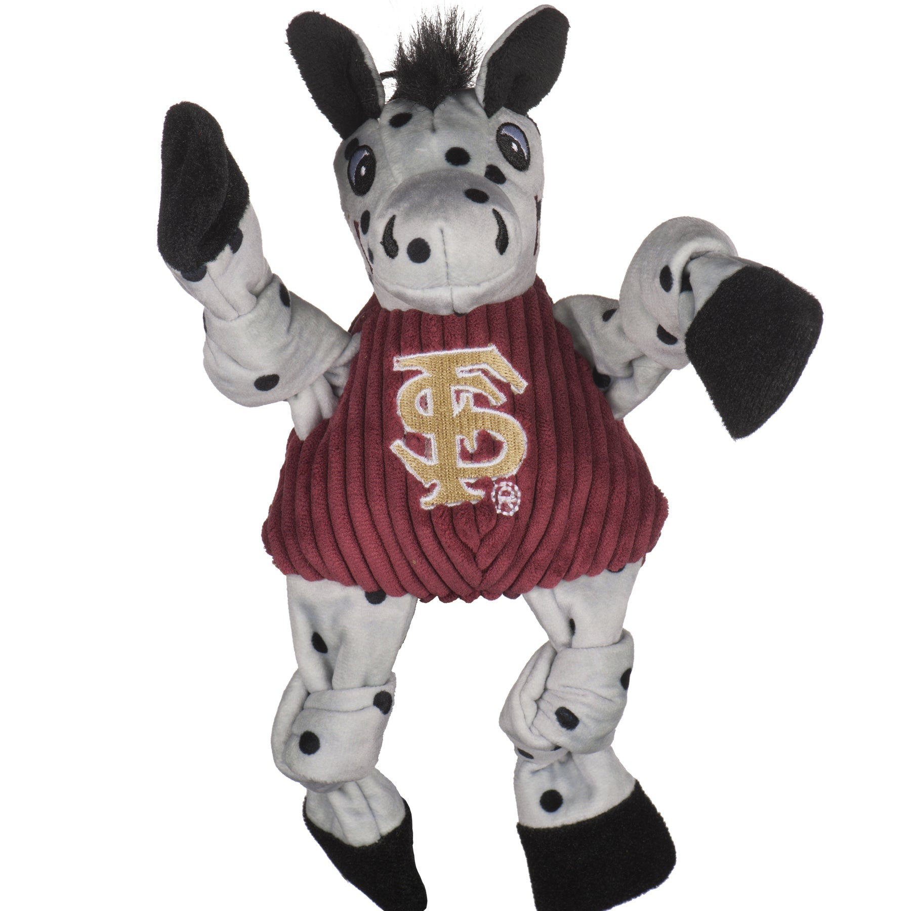 Dog Toy NCAA Florida State University Cimarron Knottie Plush - lifestyle product image for dog toy