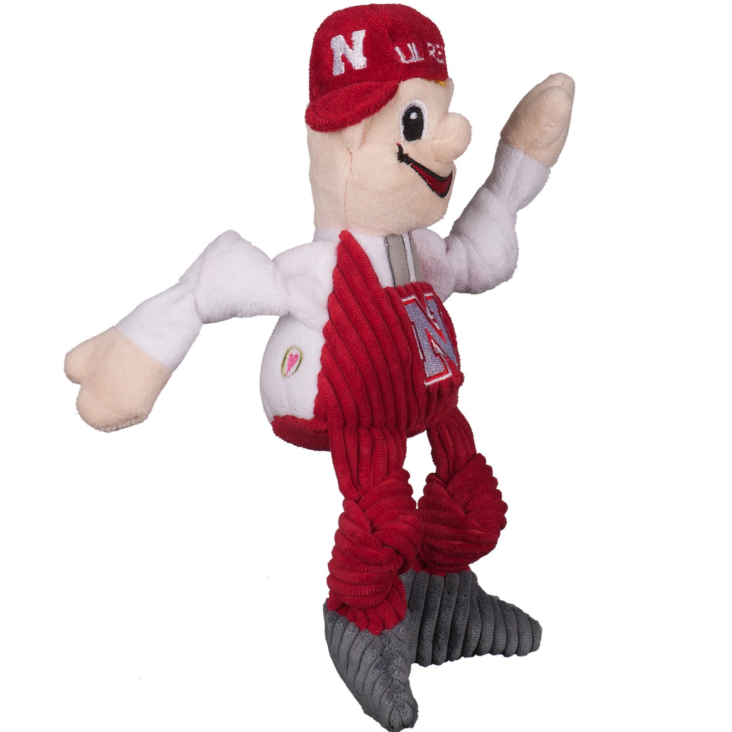 Dog Toy NCAA University of Nebraska Lil Red Knottie Plush - close up product image for dog toy