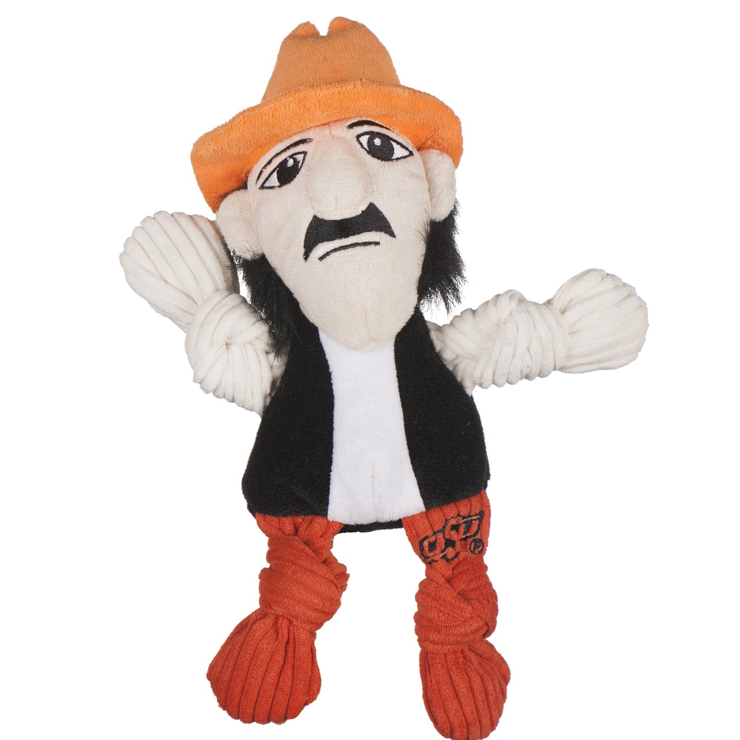 Dog Toy NCAA Oklahoma State University Mascot Knottie Plush - lifestyle product image for dog toy