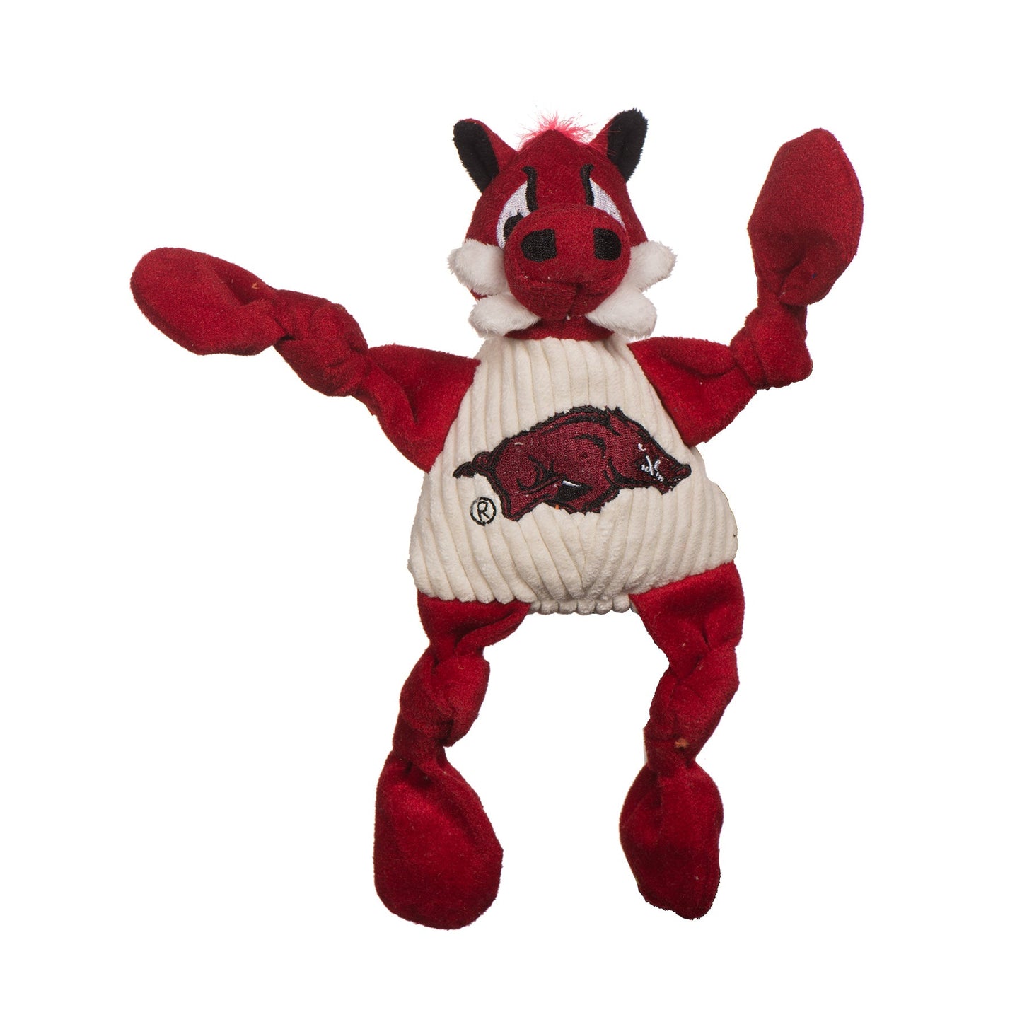 Dog Toy NCAA University of Arkansas Tusk the Razorback Essen - lifestyle product image for dog toy