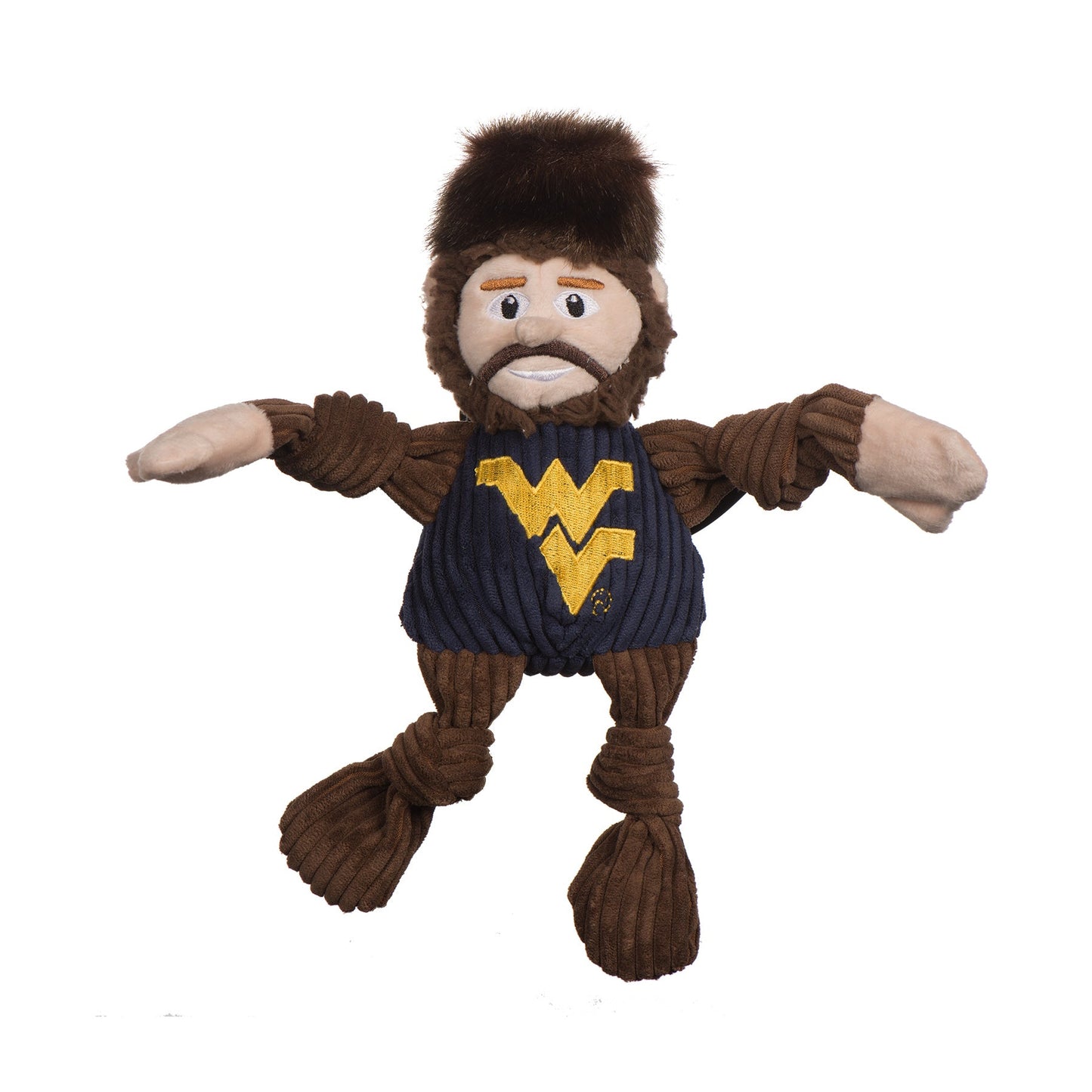 Dog Toy NCAA West Virginia University Mountaineer Knottie - lifestyle product image for dog toy