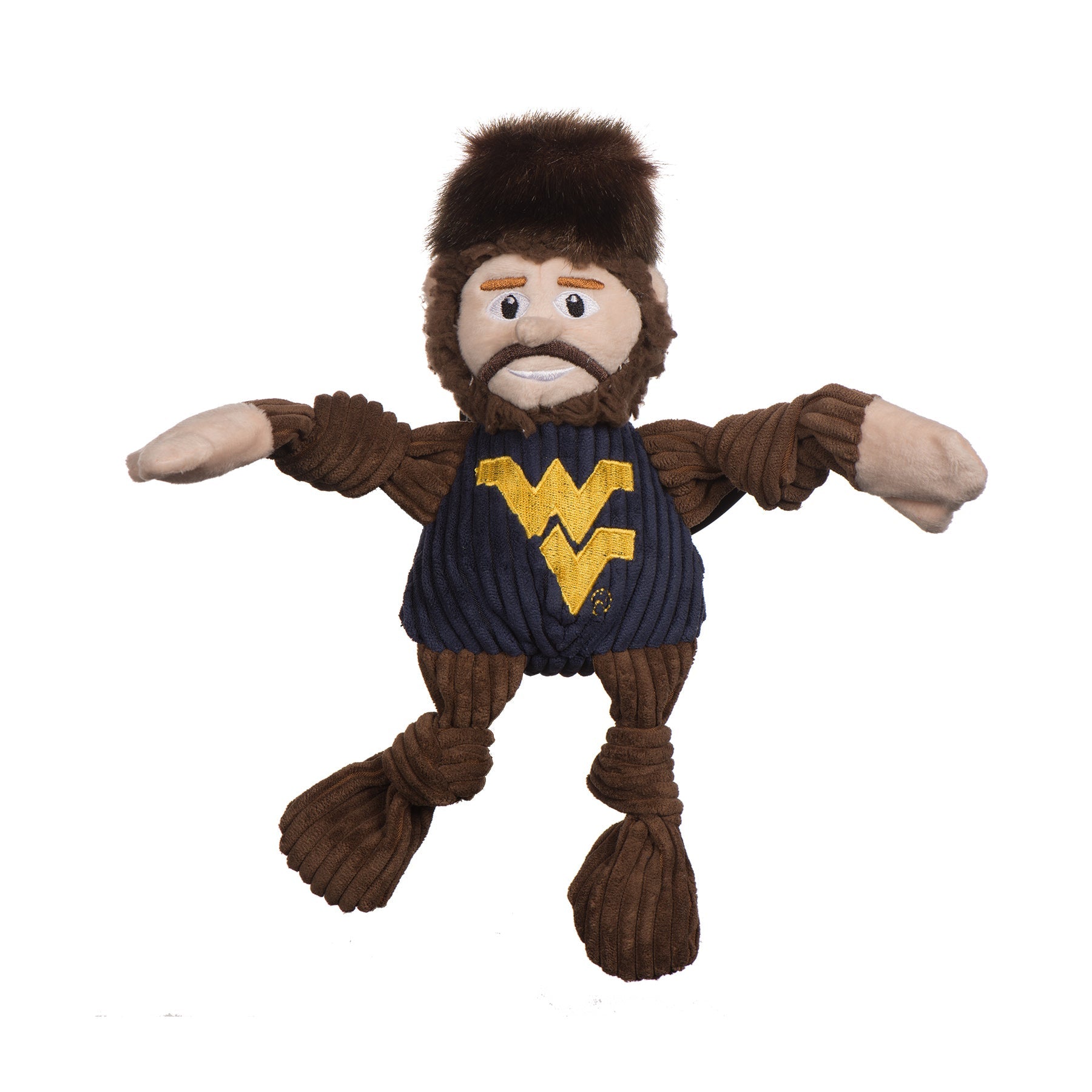 Dog Toy NCAA West Virginia University Mountaineer Knottie - lifestyle product image for dog toy