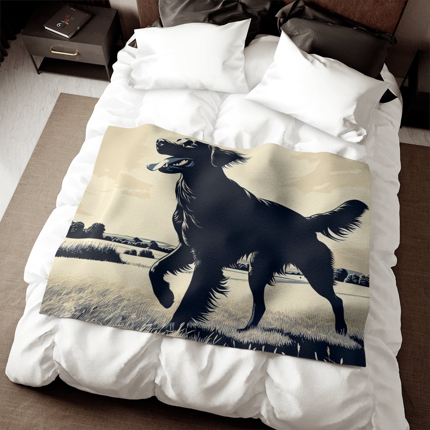 Flat Coated Retriever Sweatshirt Blanket
