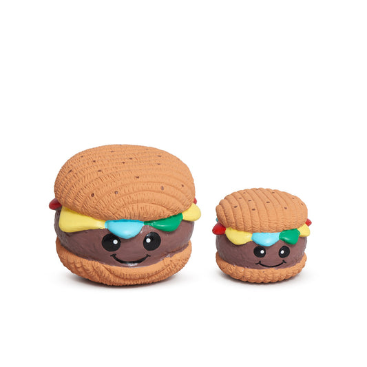 Big Buns Foodies Hamburger Ruff-Tex® Latex Ball Dog Toy