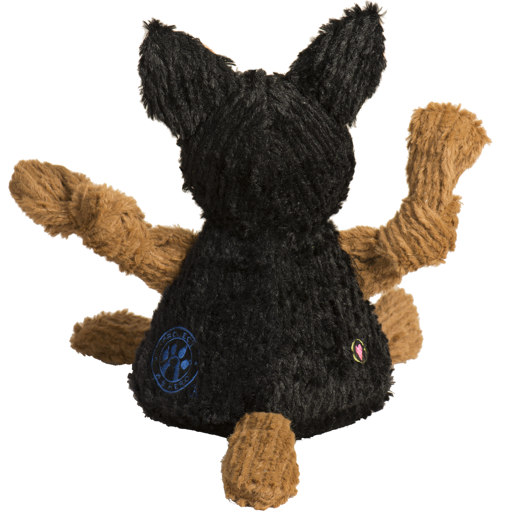 Dog Toy HuggleCause Project K-9 Hero K-9 Chief Knottie Plush - close up product image for dog toy
