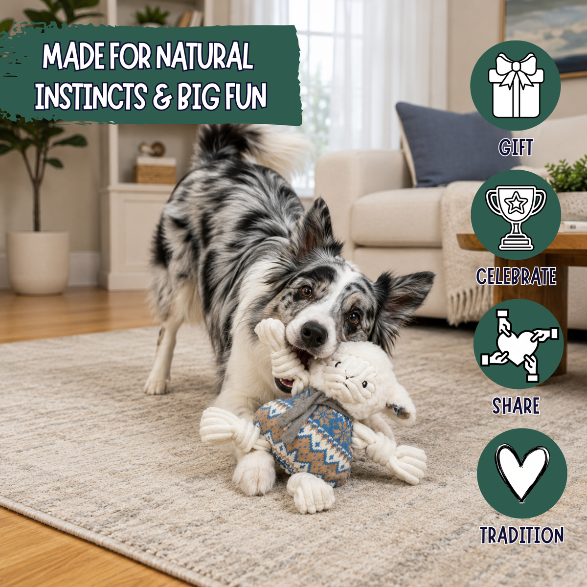 Purrfect Kingdom™ - Leo Lamb Knottie Plush Daily Comfort Toy