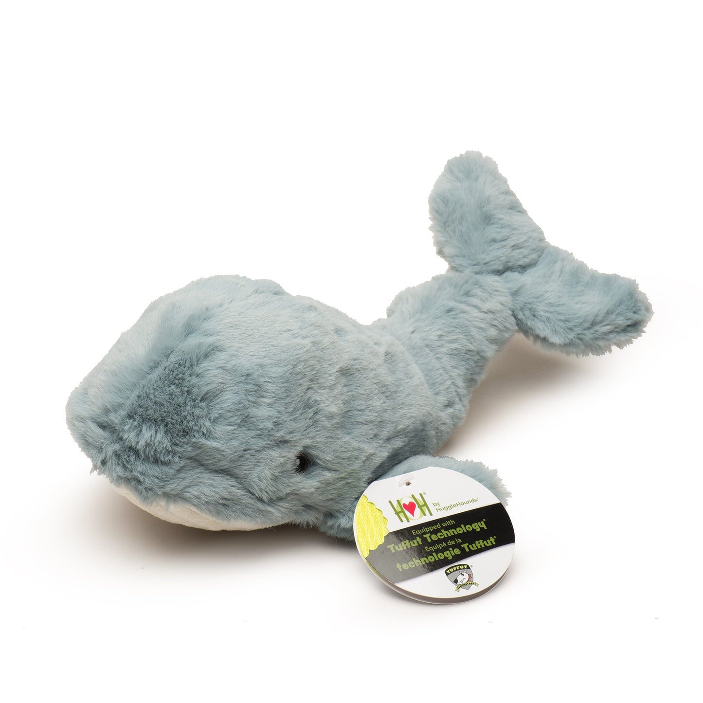 HuggleHounds Mobie Whale Durable Squeaky Plush Toy For Dogs