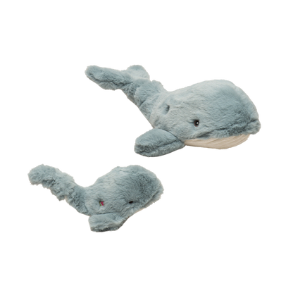 HuggleHounds Mobie Whale Durable Squeaky Plush Toy For Dogs