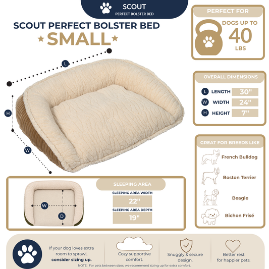 Purrfect Kingdom™ - Scout Bolster Pet Comfort Bed
