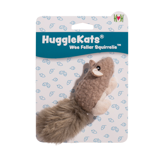 Interactive Plush Wee Fellar Squirrel Toy for Active Cats