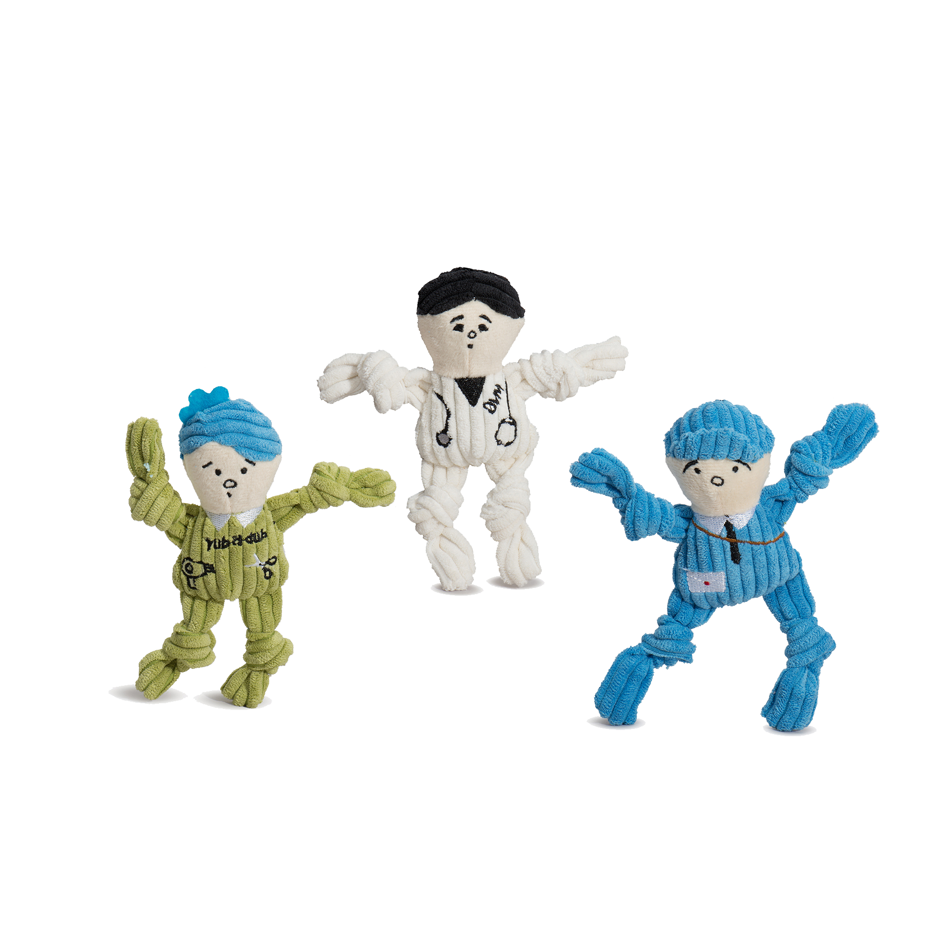 Dog Toy Wee Huggles Assorted People Plush Toys Pack Essentia - main product image for dog toy