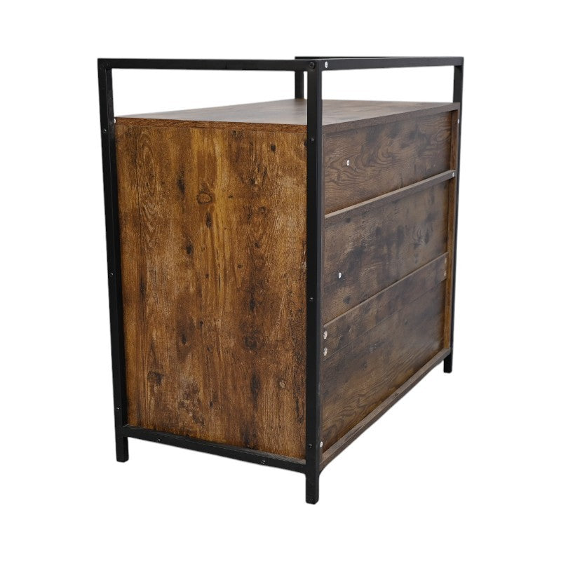 Rustic Brown Wooden Cat Litter Box Enclosure, Spacious Hidden Cat