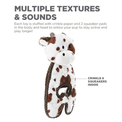 Cuddle Tugs Cow Plush Dog Toy