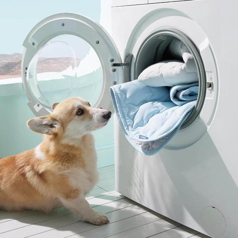 Bedsure Dog Cooling Mat – Washable Summer Crate Pad for Large Dogs (Up to 50 lbs), Non-Slip, Portable, QMAX>0.5 Cooling Tech - Purrfect Pet Kingdom