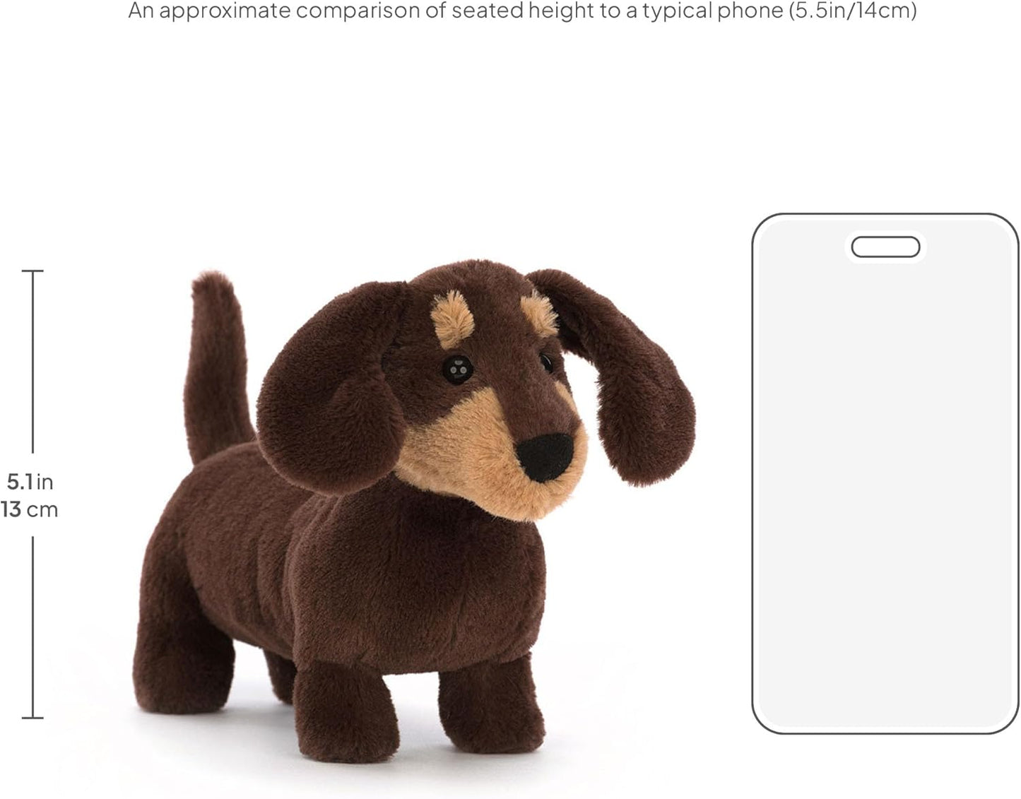 Jellycat Otto Sausage Dog Stuffed Animal, Medium 11.5 inches - Dogs and Puppies Plush Toy - Classic Children's Gift