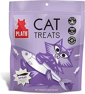 Plato Cat Grain Free Air Dried Treat Baltic Sprat 2.5oz