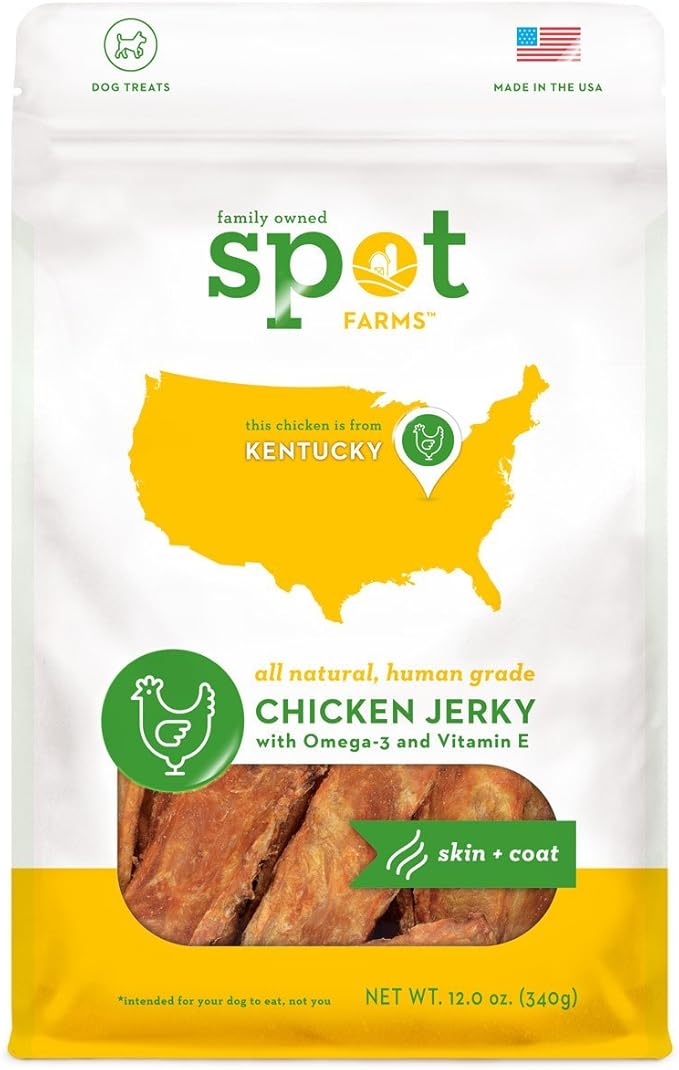 Spot Farms Dog Grain Free Jerky Skin & Coat Chicken (12oz)