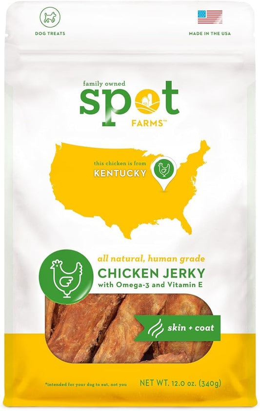 Spot Farms Dog Grain Free Jerky Skin & Coat Chicken (12oz)