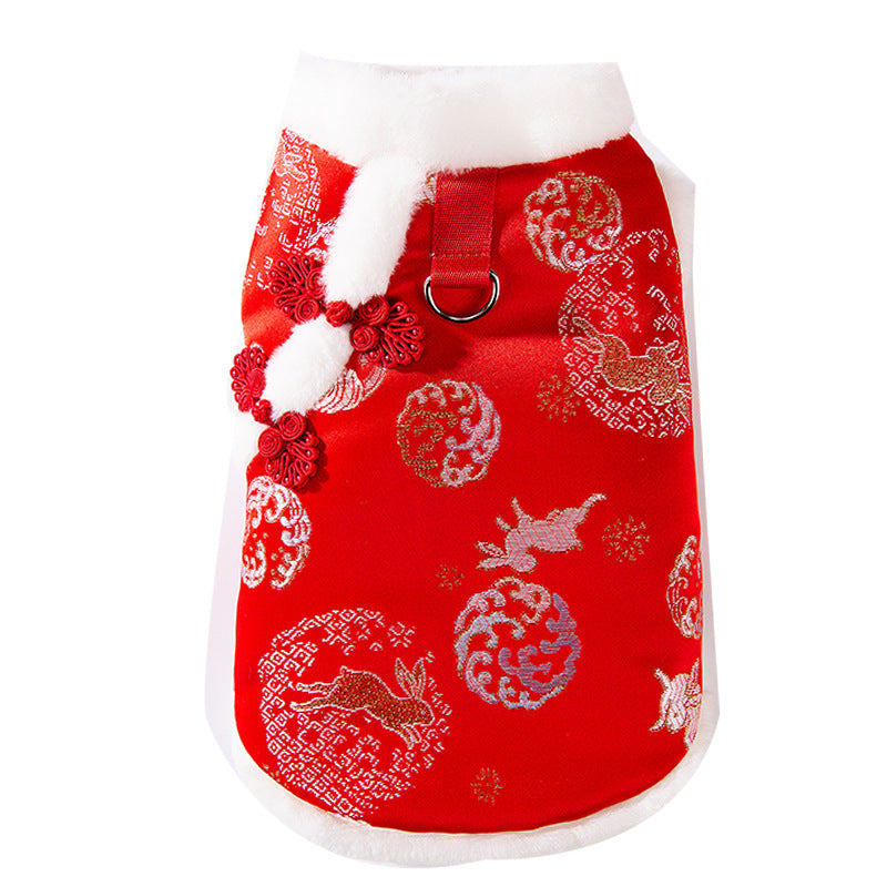 Autumn And Winter New Year's Clothes For Cats And Dogs,