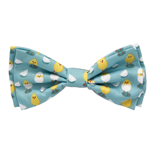 Easter Chicks & Eggs Blue Pet Bow Tie - 3 Sizes