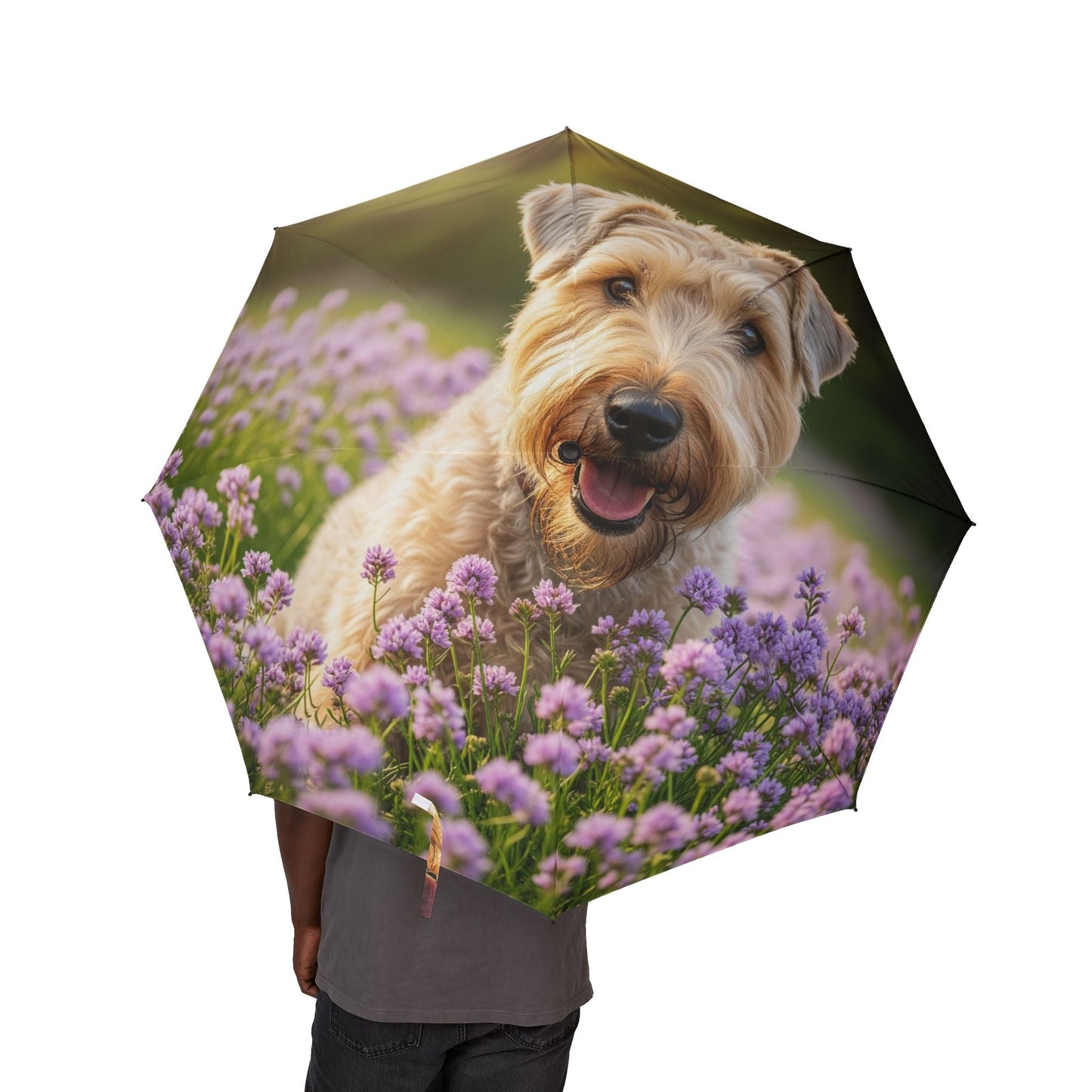 Soft Coated Wheaten Terrier Semi-Automatic Foldable Umbrella