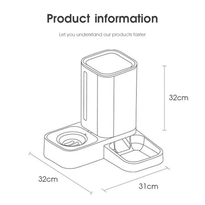 Automatic Pet Feeder 2 in 1 Food Water Dispenser 🐾