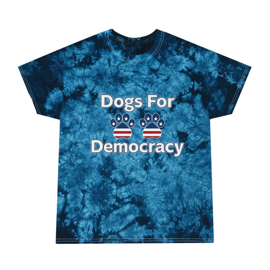 Dogs for Democracy Crystal Tie-Dye Tee Small - 2XL (2 colors)