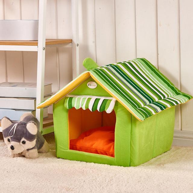 Pet Bed - Removable Cover Warm Indoor House for Dogs & Cats