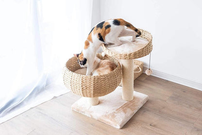 Eco-Friendly Cozy Cat Tree for Play and Rest by PetPals