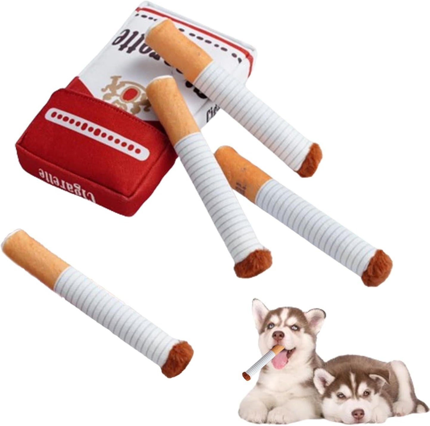 Plush Interactive Cigarette Toy Set for Curious Cats & Dogs