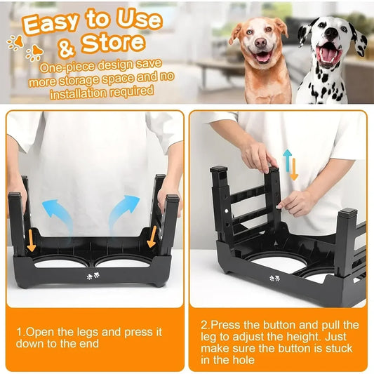 Adjustable Elevated Pet Dish Bowl - Premium Ergonomic Dining 🍽️