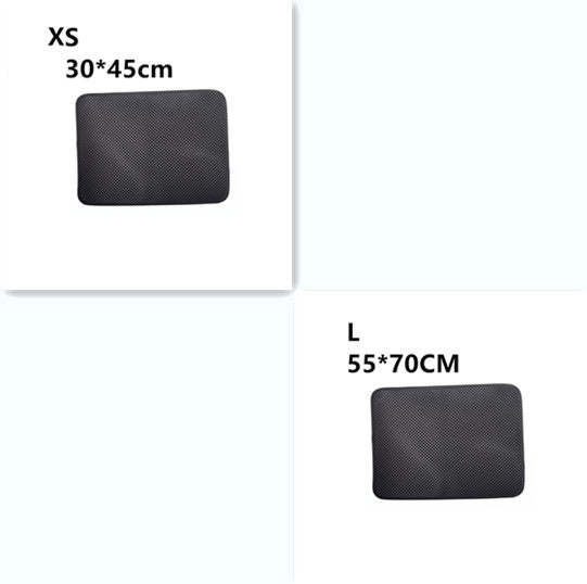 Double Layer Cat Litter Trapping Mat — Waterproof Bed Pad for Litter Box