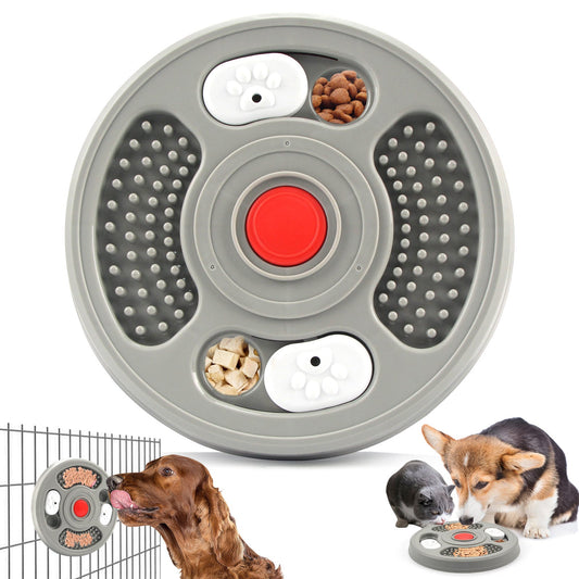Purrfect Pet Kingdom Dog Slow Feeder Device Pet Anti Suffocation Bowl 2 In 1 Trea (Gray) - Premium Pet Bowls & Feeders