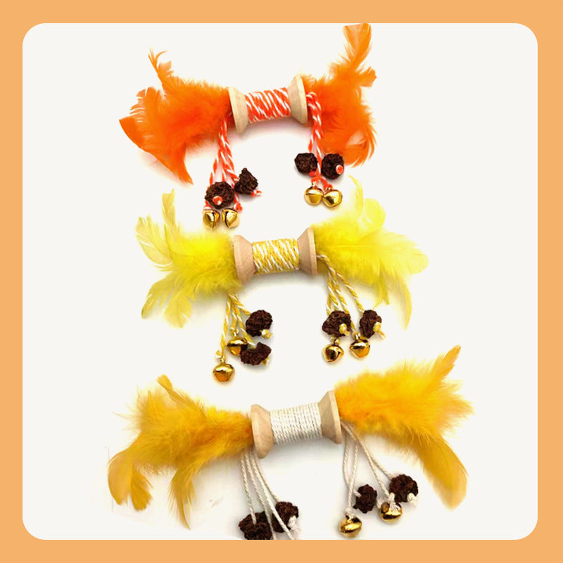 Cat Toys Colored Feathers Galls Fruit Bells Combination