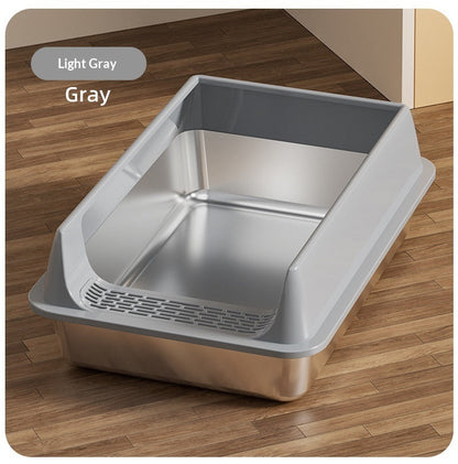 Large-capacity High-sided Semi-enclosed Cat Litter Box