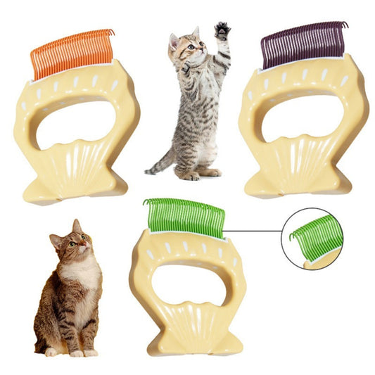 Pet Dog Cat Combs Shell Shaped Hair Remover Brush Pet
