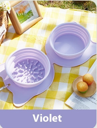 Folding Bowl For Pet Outdoor Portable Dog Feeder Cat