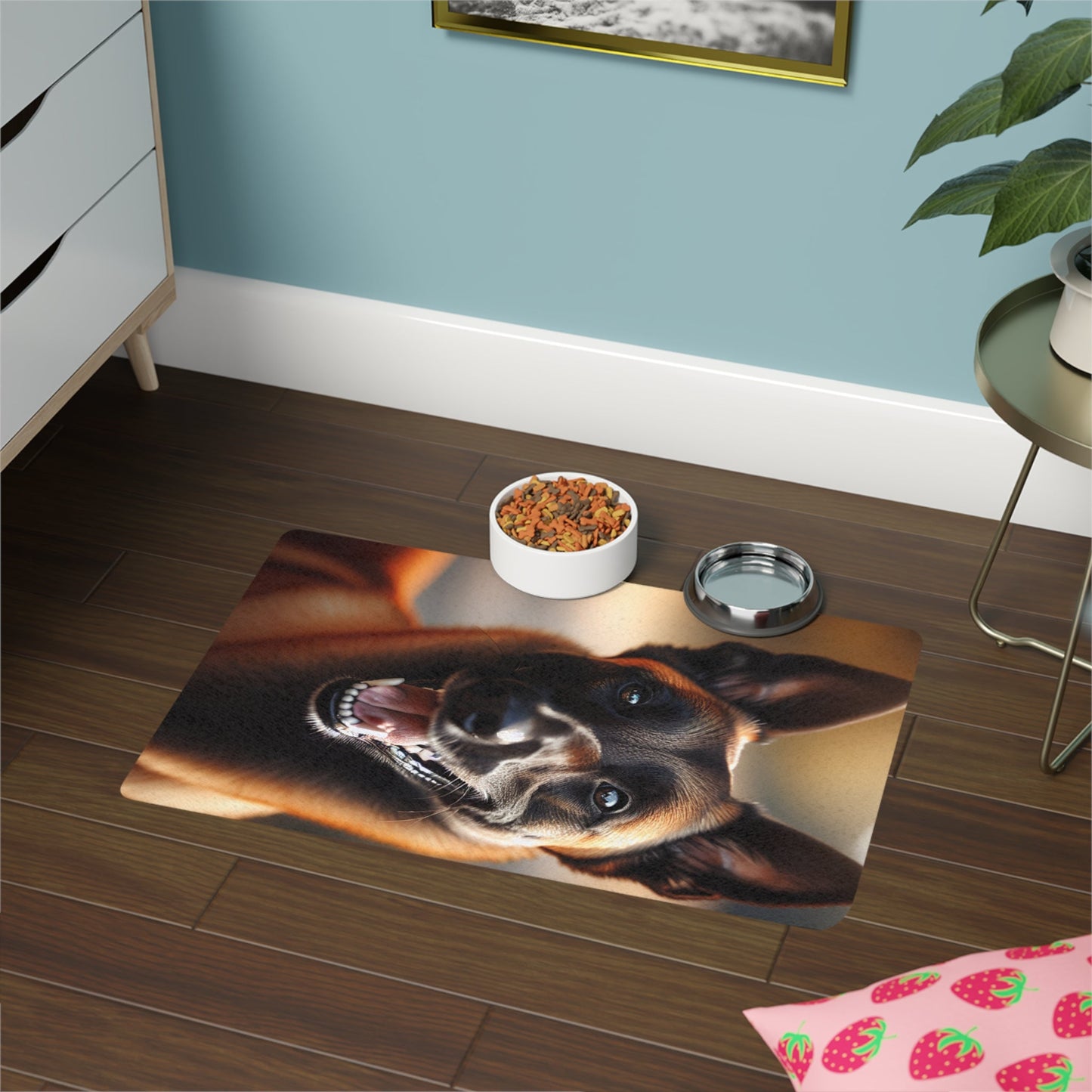 Vertical Pet Food Mat (12x18) - Belgian Shepherd Dog