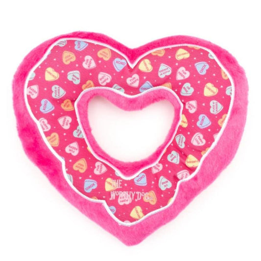 Puppy Love Heart Pink Dog Toy - 2 Sizes