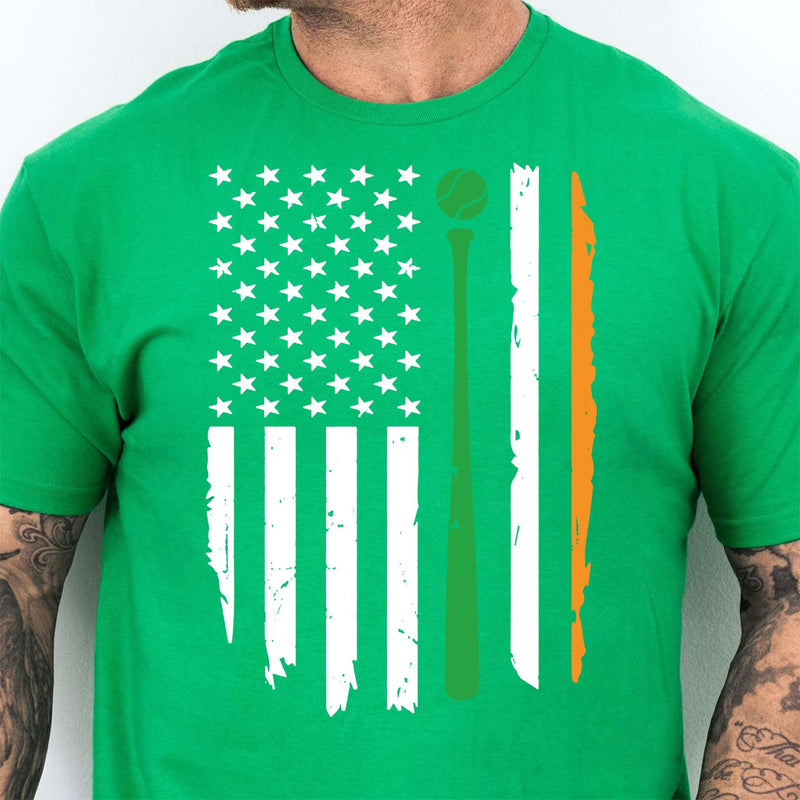 Baseball Irish Flag Shirt, Celebrate St Patrick's Day Shirt, Sports St. Patrick's Day Shirt 681911