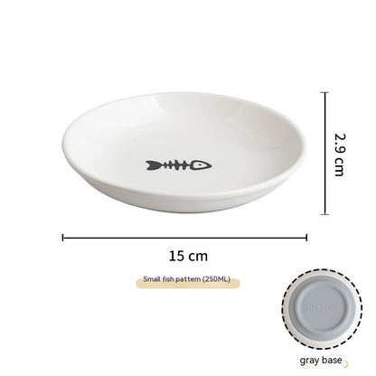 Silicone Non-slip Ceramic Cat Plate Pet
