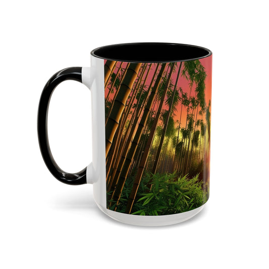 Bamboo Forest Sunrise Accent Coffee Mug - Perfect Gift for Dog Lovers