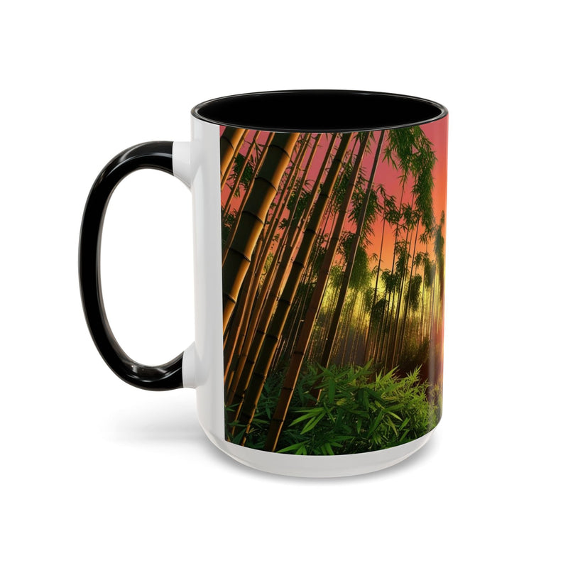 Bamboo Forest Sunrise Accent Coffee Mug - Perfect Gift for Dog Lovers