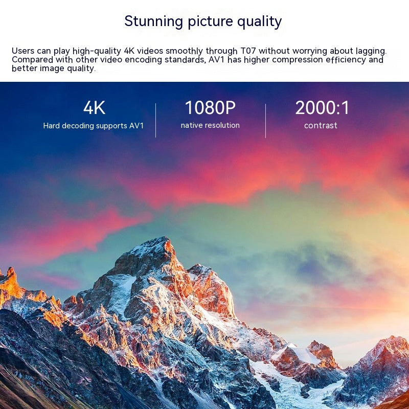 T07 Full HD Smart Projector - 320 ANSI Lumens Brightness